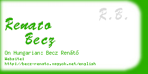 renato becz business card